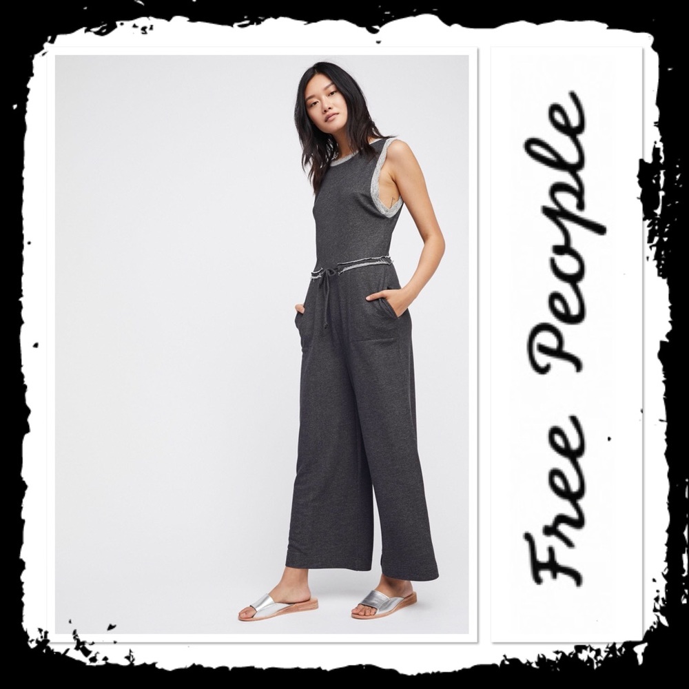 Free People Charcoal Jumpsuit